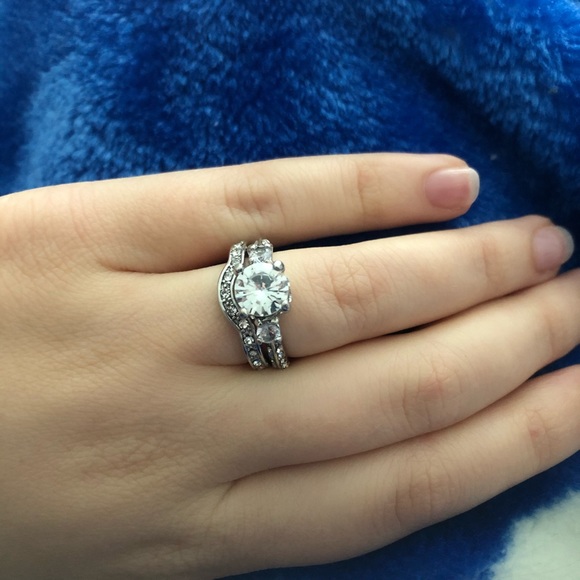 925 Silver White Sapphire Women Rings Set - Picture 7 of 7